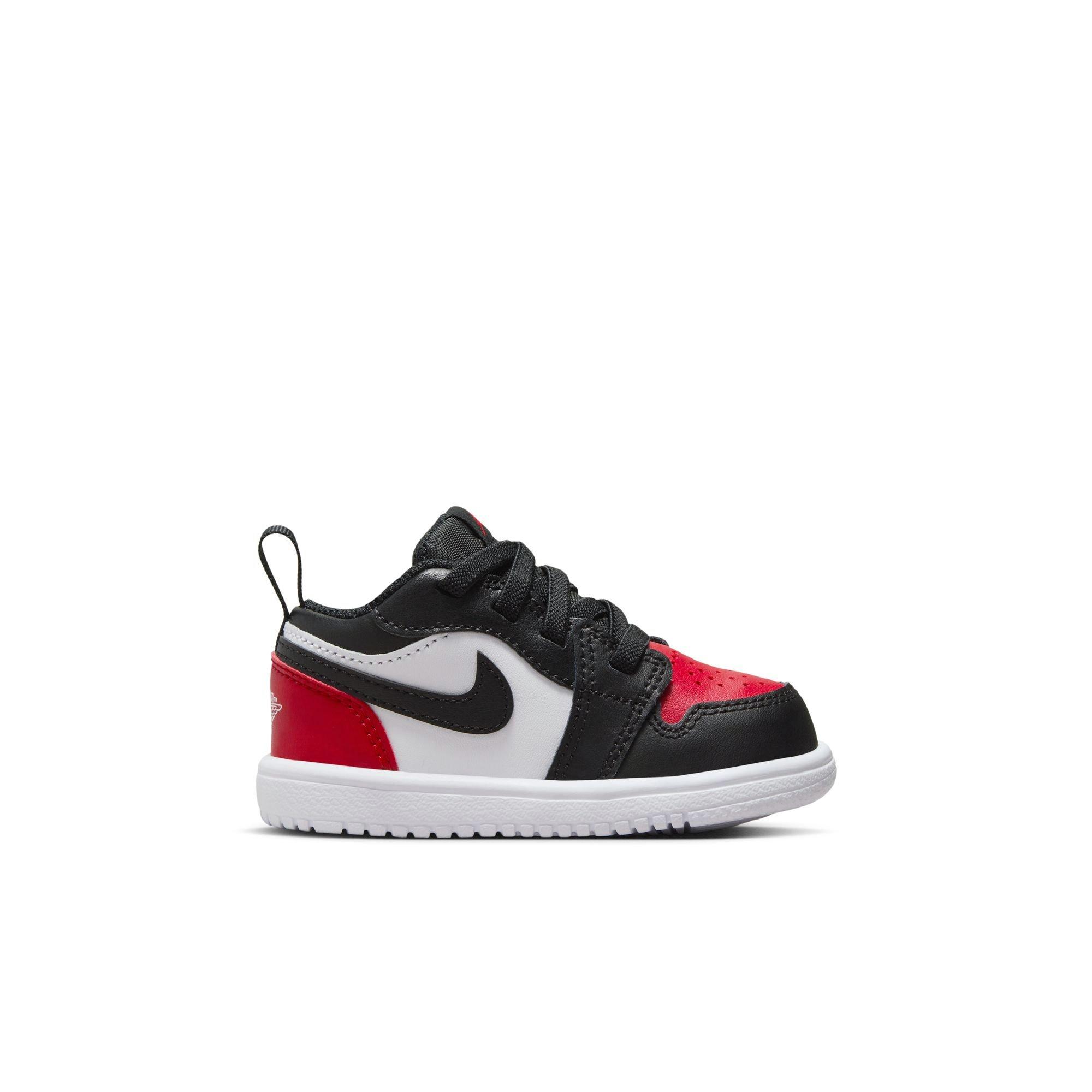 Toddler red and white jordans sales